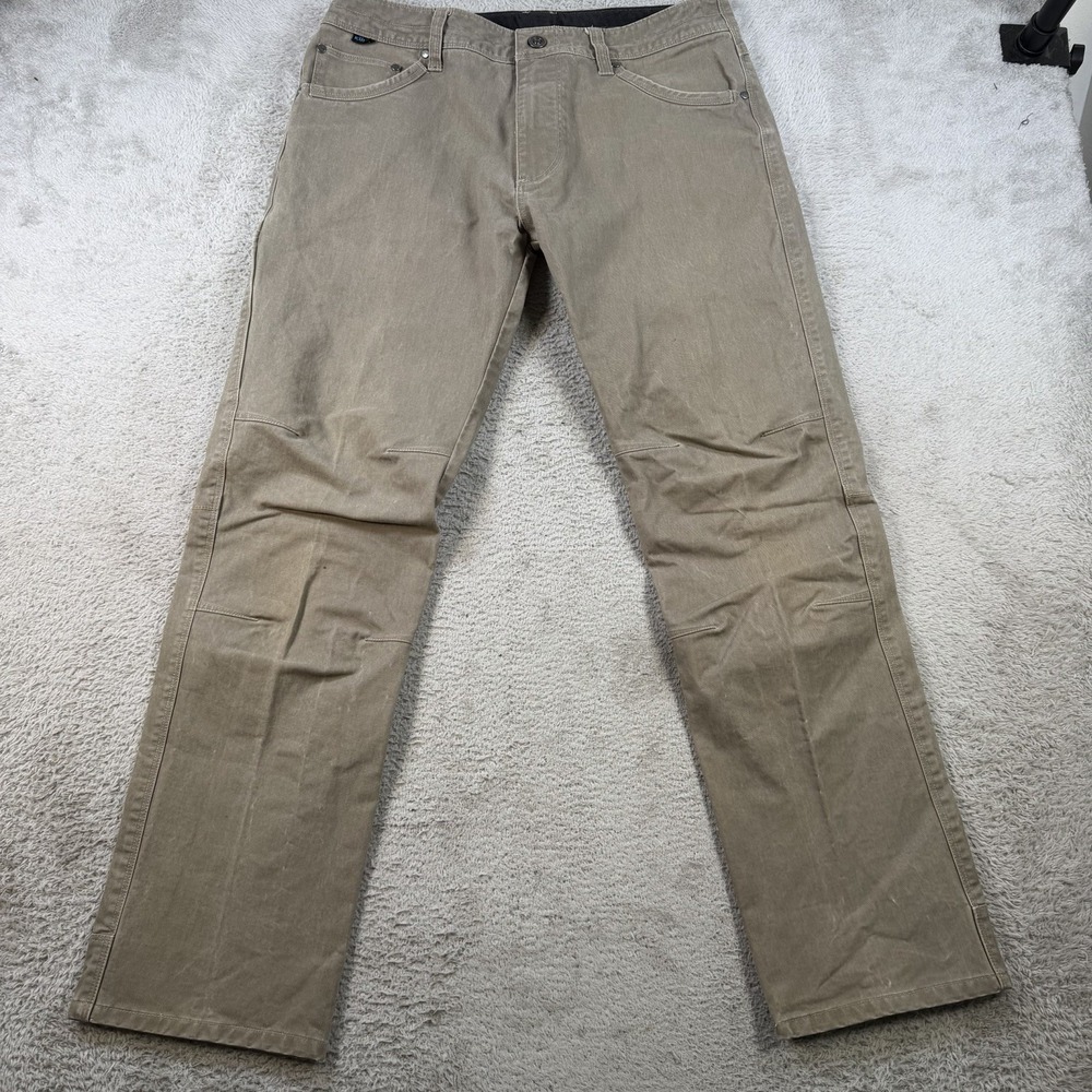 Kuhl Pants Mens 34x32 Khaki Free Rydr Hiking Outdoor Vintage Patina Dye Workwear